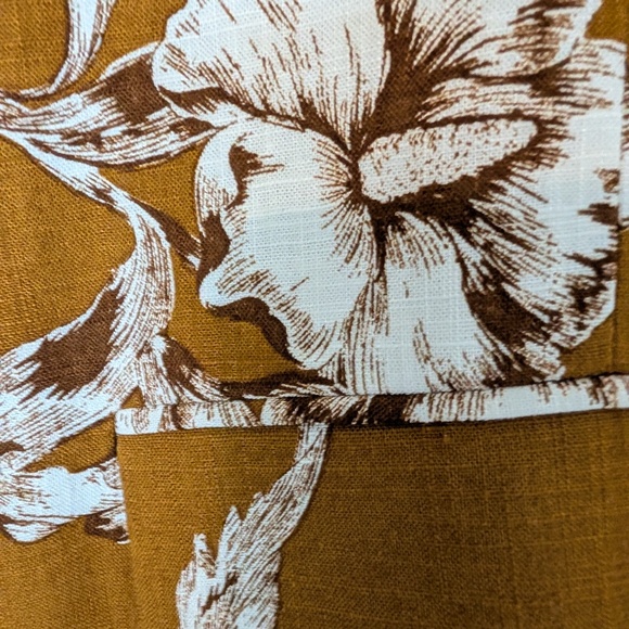 ZARA Dark Mustard Floral Print Blazer - Picture 3 of 10